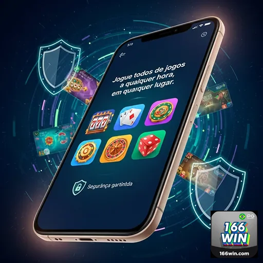 Imagem de celular com tela de casino, destacando jogo mobile casino